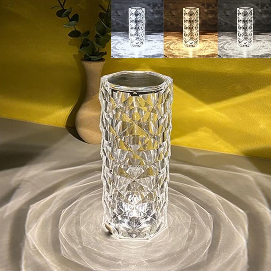 Crystal Rose Lamps